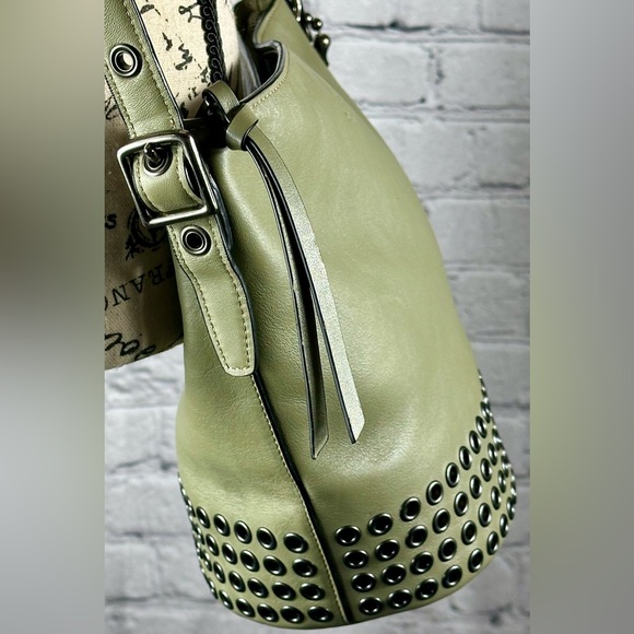Coach Bleeker Grommets Mini Duffel In Olive Green - Picture 7 of 11